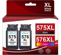 Cartouche 575 576 Xl Compatible Pour Canon 575 Et 576 Pg575Xl Cl576Xl Pour Canon Pixma Ts3550I,Tr4750I,Tr4751I,Ts3551I,Ts3551 (Noir,Couleur)