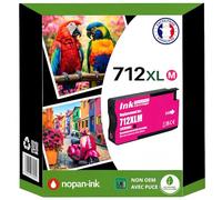 Cartouche 712 712 Compatible pour HP 210 230 250 630 650 Magenta Haute capacité avec Puce 29ml