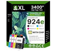 Cartouche 924 924XL avec Puce pour HP 924 Pack de 4 Cartouches pour 8132e
