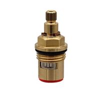 Cartouche à disque en céramique et laiton, Cartouche de robinet en laiton céramique 1/2" quart tour, paquet 2, multicolore, plusieurs tailles for robinets(B Red)