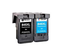 Cartouche à encre rémanengée compatible PG845 CL846 PG845XL CL846XL compatible avec les modèles d'imprimante MG2400 MG2500 MG2580 IP2880 Remplacement du marché secondaire MG2500 MG2580(1set 2pcs)