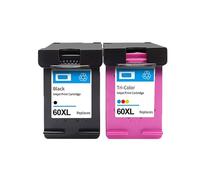 Cartouche à encre remanufacturée compatible Compatible avec 60 60xl fonctionne avec les imprimantes D110 D2680 D1660 D2500 D2600 D2530 D2545 D5560 F2400 F4200 F4400 F2430 F4224(BK(1PC) COLOR(1PC))