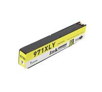 Cartouche à l'encre à Jet de Jet Compatible CF970 970xl 971xl pour OfficeJet Pro X451DN X451DW X476DNMFP Les imprimantes fonctionnent avec la série 970(Yellow)