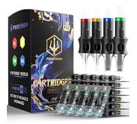 Cartouche aiguilles Tatouage Mixte 50pcs - 10 Tailles (RL/RS/M1/RM) - Aiguilles Stériles avec Membrane - Acier 316L - Univers POMPE