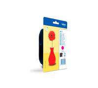 CARTOUCHE BROTHER LC121 MAGENTA 100% NEUVE + CADEAUX / fleur marguerite rouge