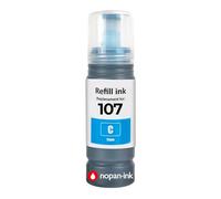 Cartouche C13T09B240 107 Compatible pour Epson EcoTank ET-18100 Cyan Haute capacité 3600 Pages 70 ML