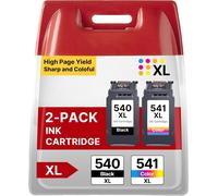 Cartouche Canon 540 Et 541 Remplacement Pour Canon 540 541 Xl Pg-540Xl Cl-541Xl Encre Compatibles Pour Pixma Mx475 Mg3650S Mg3600 Mg3650 Mg3550 Mg4250 Ts5150 (1 Noir, 1 Tri-Couleur)