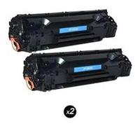 Cartouche CB435A 35A Compatible de Toner pour HP LaserJet P1005/P1006/P1007/P1008/P1009 - Noir lot de 2 Noir G