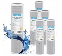 Cartouche Charbon Actif Bloc pour l'osmose inverse - WESSPER - 6x - 5 microns/ Bloc de charbon (noix de coco).