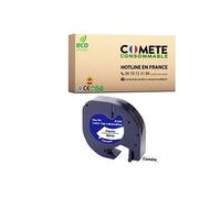 Cartouche compatible - 1 Ruban etiquette compatible avec DYMO 91201 Noir sur Blanc