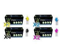 Cartouche compatible - 10 Toner cartouche d'encre laser type C1760BK 4xNoir 2000 pages C1760C 2xCyan C1760Y 2xJaune C1760M 2xMagenta 1400 pages Compatible pour imprimante Dell C1760 Certifié ISO 9001 