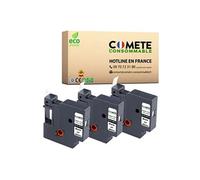 Cartouche compatible - 3 Rubans etiquettes compatibles avec DYMO 45013 Noir sur Blanc