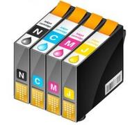 Cartouche compatible - 4 Cartouches jet d'encre compatible EPSON 16xl Black Cyan Magenta Yellow 66 ml