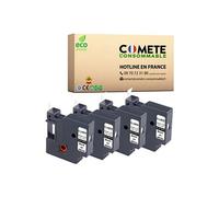 Cartouche compatible - 4 Rubans etiquettes compatibles avec DYMO 45013 Noir sur Blanc Noir G