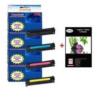 Cartouche compatible - 4 Toner Canon i-Sensys MF8350Cdn / MF8360Cdn - Compatible + Pack de 20 papiers photos A6 Brillant 230gr Noir G