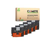Cartouche compatible - 5 Rubans etiquettes compatibles avec BROTHER TZE241 Noir