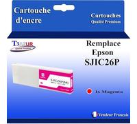 Cartouche Compatible avec Epson ColorWorks C7500, TM C7500 remplace Epson SJIC26P - Magenta - 294.3 ML