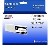 Cartouche compatible avec Epson ColorWorks C7500, TM C7500 remplace Epson SJIC26P- Noire - 295,2ml Noire G