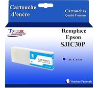 Cartouche Compatible avec Epson ColorWorks C7500G, C7500GE remplace Epson SJIC30P - Cyan - 294,3 ML