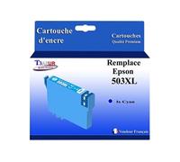 - Cartouche compatible avec Epson Expression Home XP-5200, XP-5205, WF-2960DWF, WF-2965DWF, 503XL, 503 XL (série Piment ) - Cyan