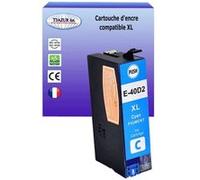 Cartouche compatible avec Epson SureColor SC-T5100, T5100M, T5100N remplace Epson T40D2 - Cyan 56ml