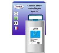 Cartouche compatible avec Epson WF-C869RDTWF EPP, C869RDTWFC remplace Epson T9732- Cyan - 22 000 pages G