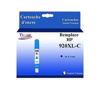 Cartouche compatible avec l'imprimante HP OfficeJet 7500A, 7500A Wide Format remplace HP 920XL Cyan -