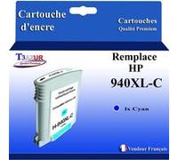 Cartouche compatible avec l'imprimante HP OfficeJet Pro 8500A A910A, 8500A Plus A910G remplace HP 940XL Cyan - T3AZUR G