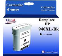 Cartouche compatible avec l'imprimante HP OfficeJet Pro 8500A A910A, 8500A Plus A910G remplace HP 940XL Noire - T3AZUR Noire G