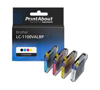 Cartouche compatible Brother LC-1100VALBP - 4 couleurs - Multipack