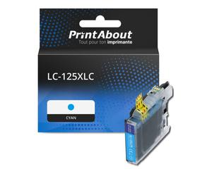 Cartouche compatible Brother LC-125XLC - Cyan - Grande capacité