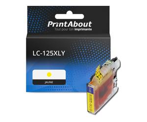 Cartouche compatible Brother LC-125XLY - Jaune - Grande capacité