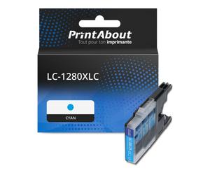 Cartouche compatible Brother LC-1280XLC - Cyan - Grande capacité