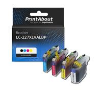 Cartouche compatible Brother LC-227XLVALBP - 4 couleurs - Grande capacité - Multipack