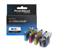 Cartouche compatible Brother LC-229XLVALBP - 4 couleurs - Très grande capacité - Multipack