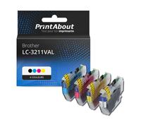 Cartouche compatible Brother LC-3211VAL - 4 couleurs - Grande capacité - Multipack