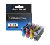 Cartouche compatible Brother LC-3239XLBK/C/M/Y - 4 couleurs - Grande capacité - Multipack