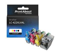 Cartouche compatible Brother LC-422XLVAL - 4 couleurs - Grande capacité - Multipack