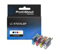 Cartouche compatible Brother LC-970VALBP - 4 couleurs - Multipack