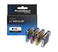 Cartouche compatible Brother LC-980VALBP - 4 couleurs - Multipack