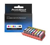 Cartouche compatible Canon CLI-42BK/C/M/Y/PC/PM/GY/LGY - 8 couleurs - Multipack