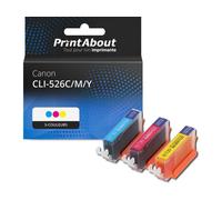 Cartouche compatible Canon CLI-526C/M/Y - 3-couleurs - Multipack