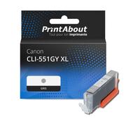 Cartouche compatible Canon CLI-551GY XL - Gris - Grande capacité