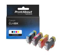 Cartouche compatible Canon CLI-8BK - 4 couleurs - Multipack