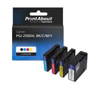 Cartouche compatible Canon PGI-2500XL - 4 couleurs - Grande capacité - Multipack