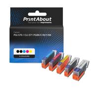 Cartouche compatible Canon PGI-570 / CLI-571 PGBK/C/M/Y/BK - 5 couleurs - Multipack
