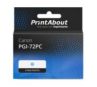 Cartouche compatible Canon PGI-72PC - Cyan photo