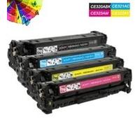 Cartouche compatible CE320A-CE323A pour HP CP1525N HP LaserJet CP1525NW CM1415FN x4 Multicolore G