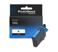 Cartouche compatible Epson 16XL (C13T16324012) - Cyan - Grande capacité