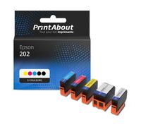 Cartouche compatible Epson 202 (C13T02E74010) - 5 couleurs - Multipack